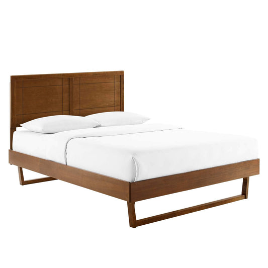 bed frames | CasaFoyer Marlee Wood Twin Platform Bed | Modern Retro Design | Durable Construction | No Box Spring Needed | Accommodates Various Mattresses | casafoyer.myshopify.com
