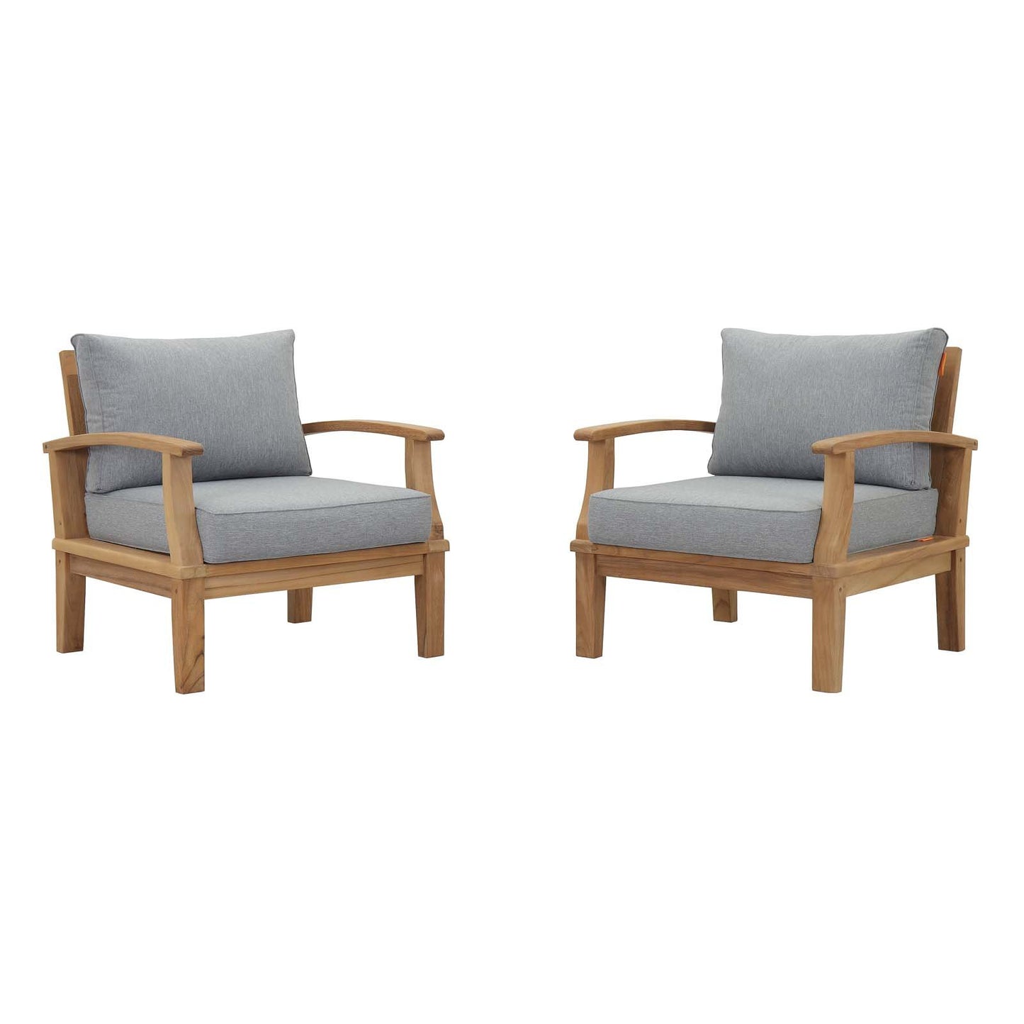 Patio Furniture Sets | Marina Teak Wood Outdoor Patio Furniture Sofa Sectional Set | Luxury, Durable, Weather-Resistant | Modern Design | Includes 2 Armchairs | casafoyer.myshopify.com
