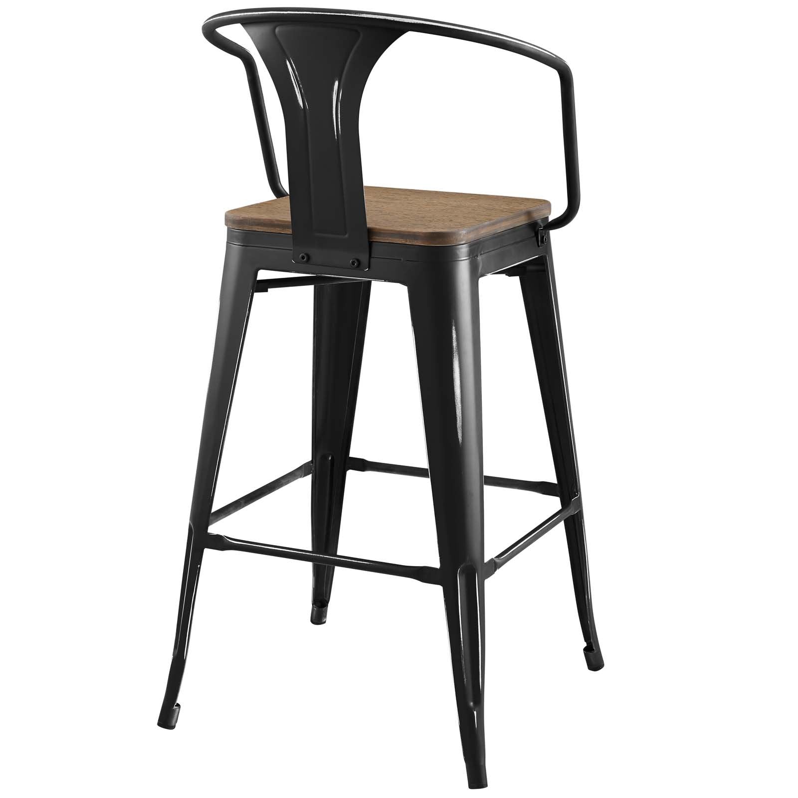 barstools | CasaFoyer Promenade Arm Bamboo & Metal Bar Stool | Vintage Steel Finish | Industrial Modern Design | Enhance Your Space with Exceptionalism | casafoyer.myshopify.com