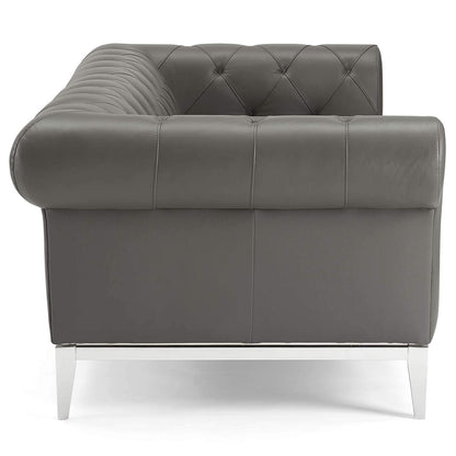 sofas | CasaFoyer Idyll Leather Chesterfield Sofa | Ultimate Luxury | Soft Leather Upholstery | Rolled Arms | Tufted Button Accents | 84 | Sturdy Stainless Steel Frame | 900 lbs Weight Capacity | casafoyer.myshopify.com