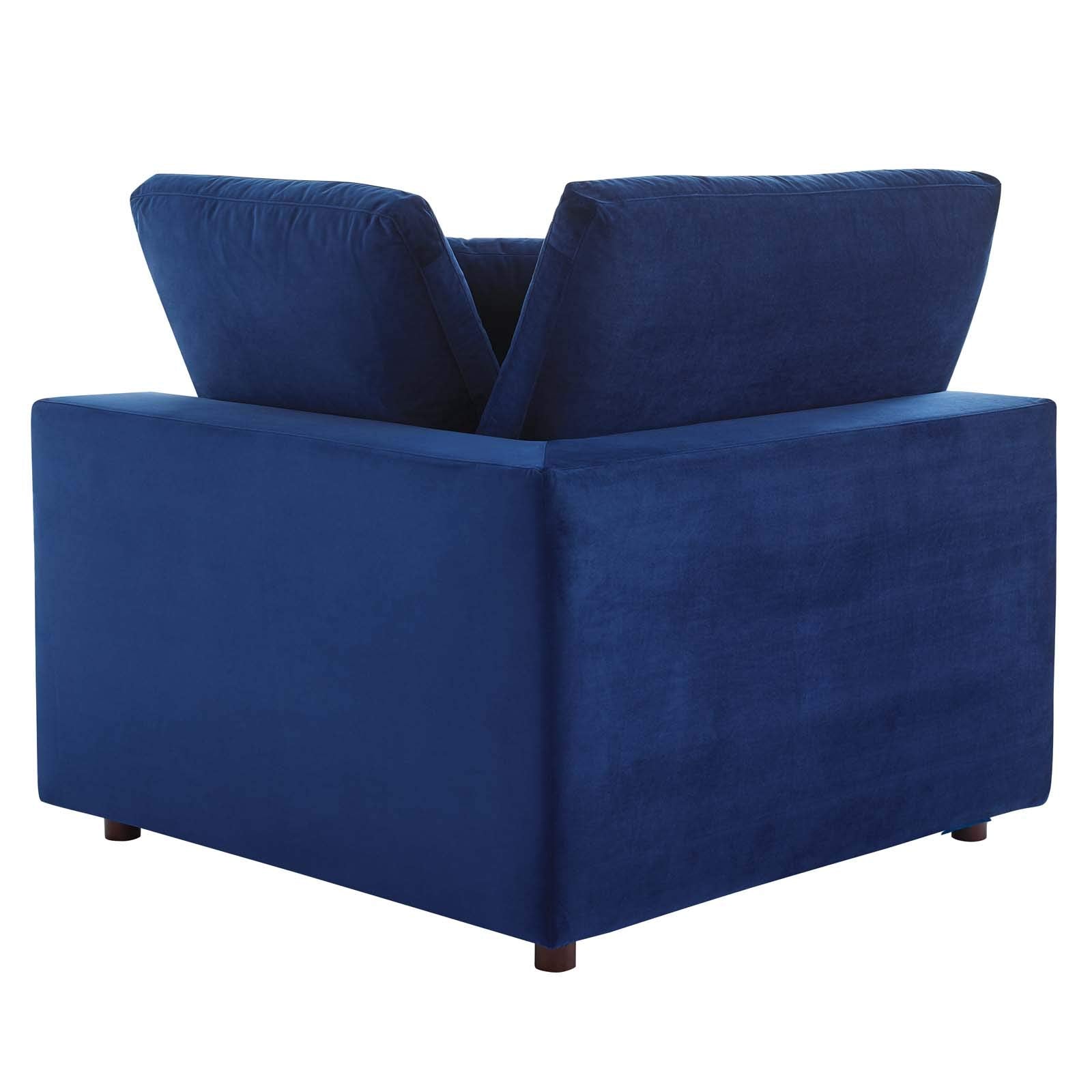 kitchen and dining room sets | CasaFoyer Commix Sectional Sofa | Luxurious & Inviting | Stain-Resistant Velvet | Solid Wood Construction | Ultimate Comfort | 5-Piece Set | Navy | casafoyer.myshopify.com