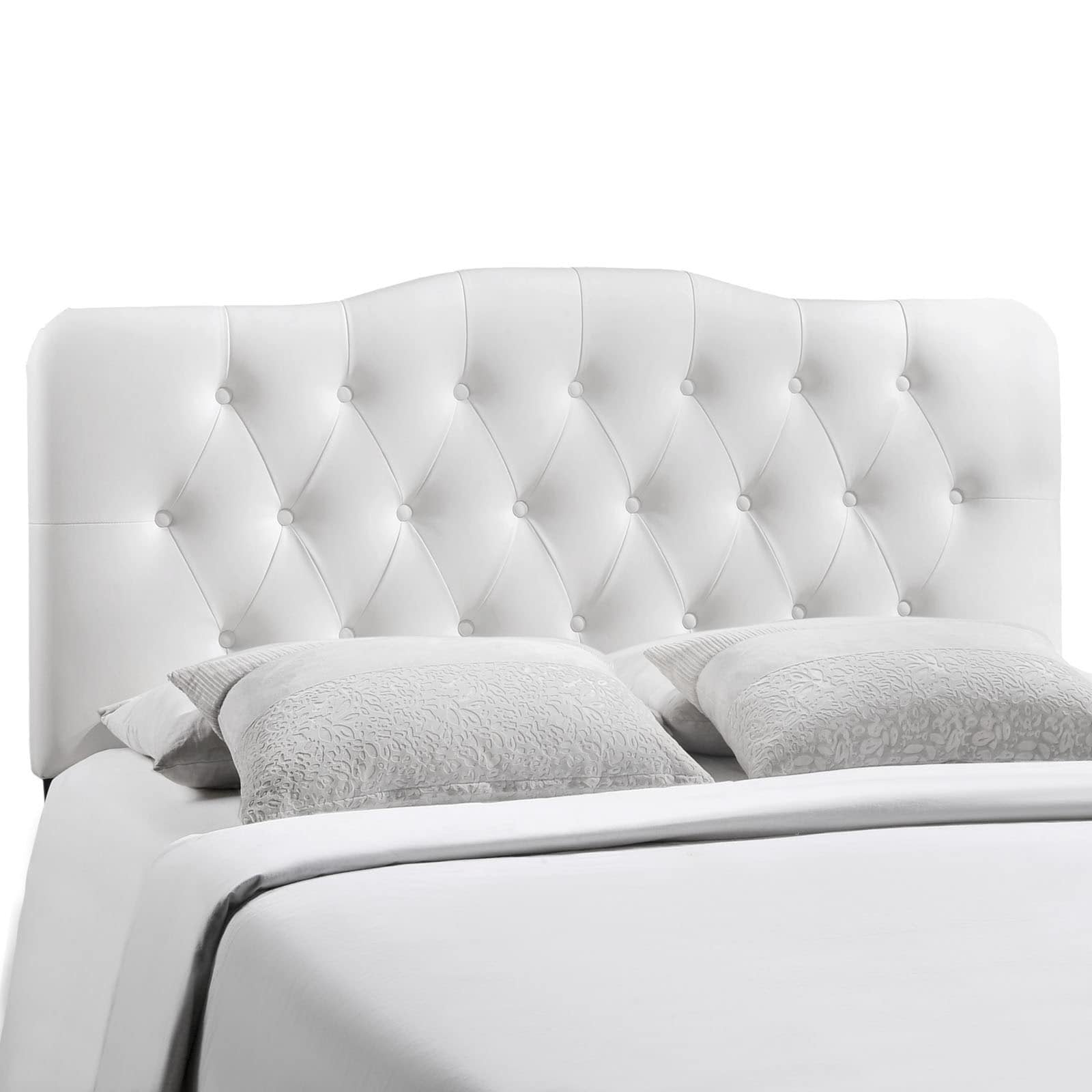 headboards | CasaFoyer  Annabel Button Tufted Faux Leather Upholstered King Headboard | Tranquil Bedroom Haven | Soft Tones | Lightweight & Durable | Deep Inset Buttons | Visually Captivating | Includes 1 Annabel Vinyl Headboard | casafoyer.myshopify.com