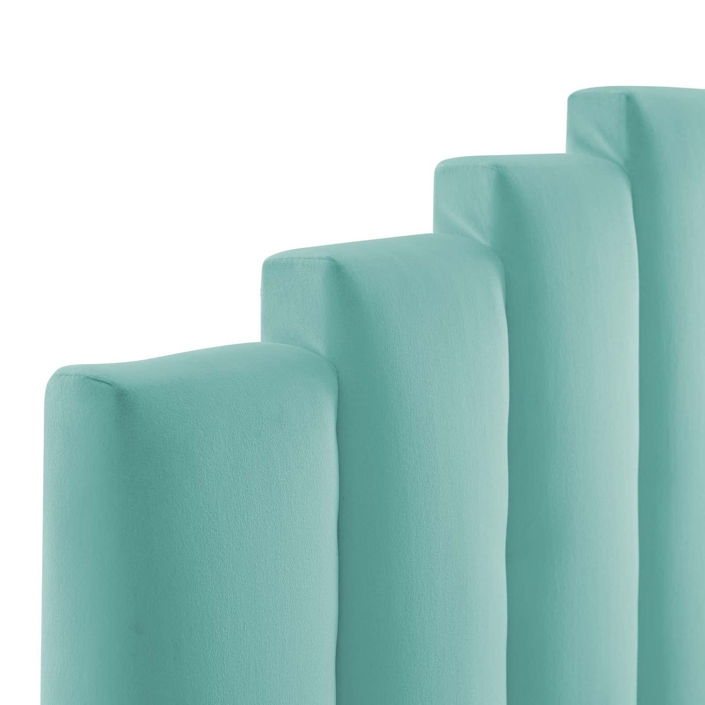 headboards | CasaFoyer Noelle Performance Velvet Full/Queen Headboard | Opulent Art Deco Style | Stain-Resistant | Adjustable Height | Densely Padded Foam | Mint | casafoyer.myshopify.com