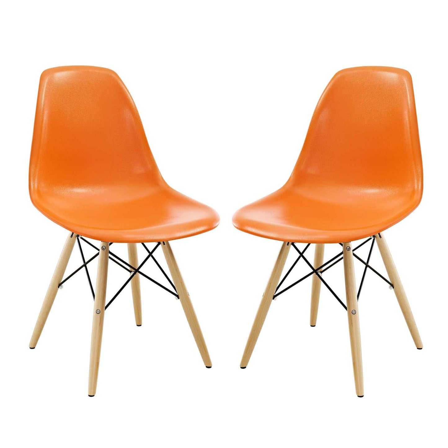 home office desk chairs | CasaFoyer Durable Molded Plastic Chairs | Set of 2 Wood Pyramid Side Chairs | Versatile Design for Indoor/Outdoor Use | Enhance Home Decor | casafoyer.myshopify.com