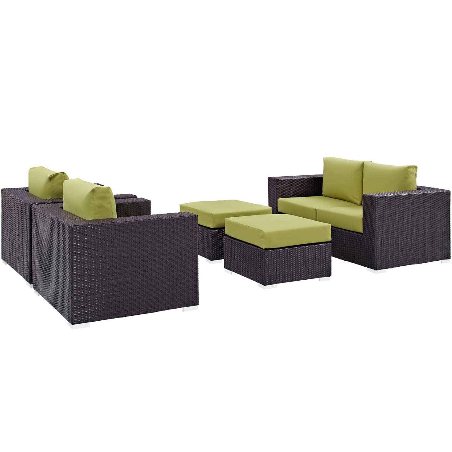 kitchen and dining room sets | CasaFoyer Convene Outdoor Sectional Set | Durable Rattan & Aluminum Frame | Weather-Resistant Cushions | Patio Sofa, Armchairs, Ottomans | casafoyer.myshopify.com