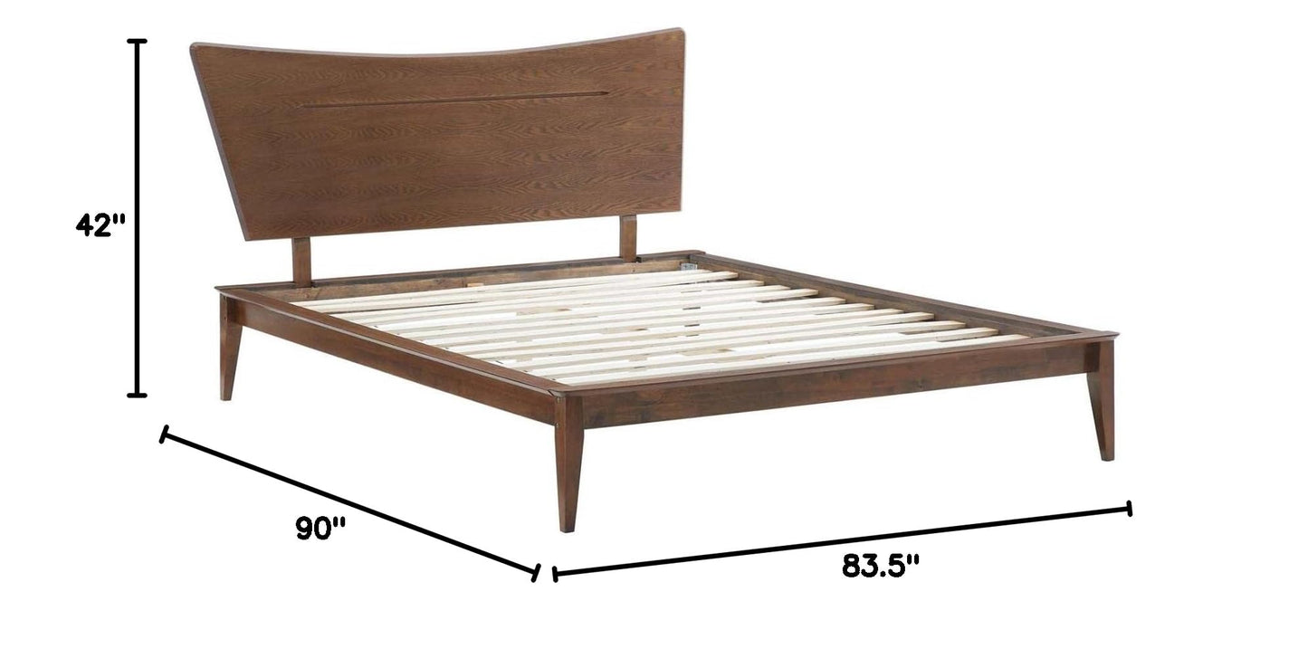 Bed | CasaFoyer Astra Wood King Platform Bed | Mid-Century Design | Durable Construction | No Box Spring Needed | Supports Various Mattress Types | Easy Assembly | casafoyer.myshopify.com