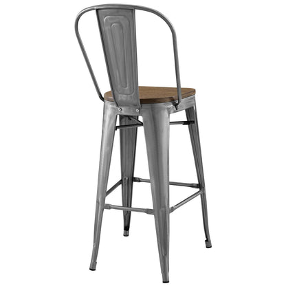 barstools | CasaFoyer Promenade Side Bamboo & Metal Bar Stool | Vintage Steel Finish | Industrial Modern Style | Enhance Dining Experience | Complementary Piece | casafoyer.myshopify.com