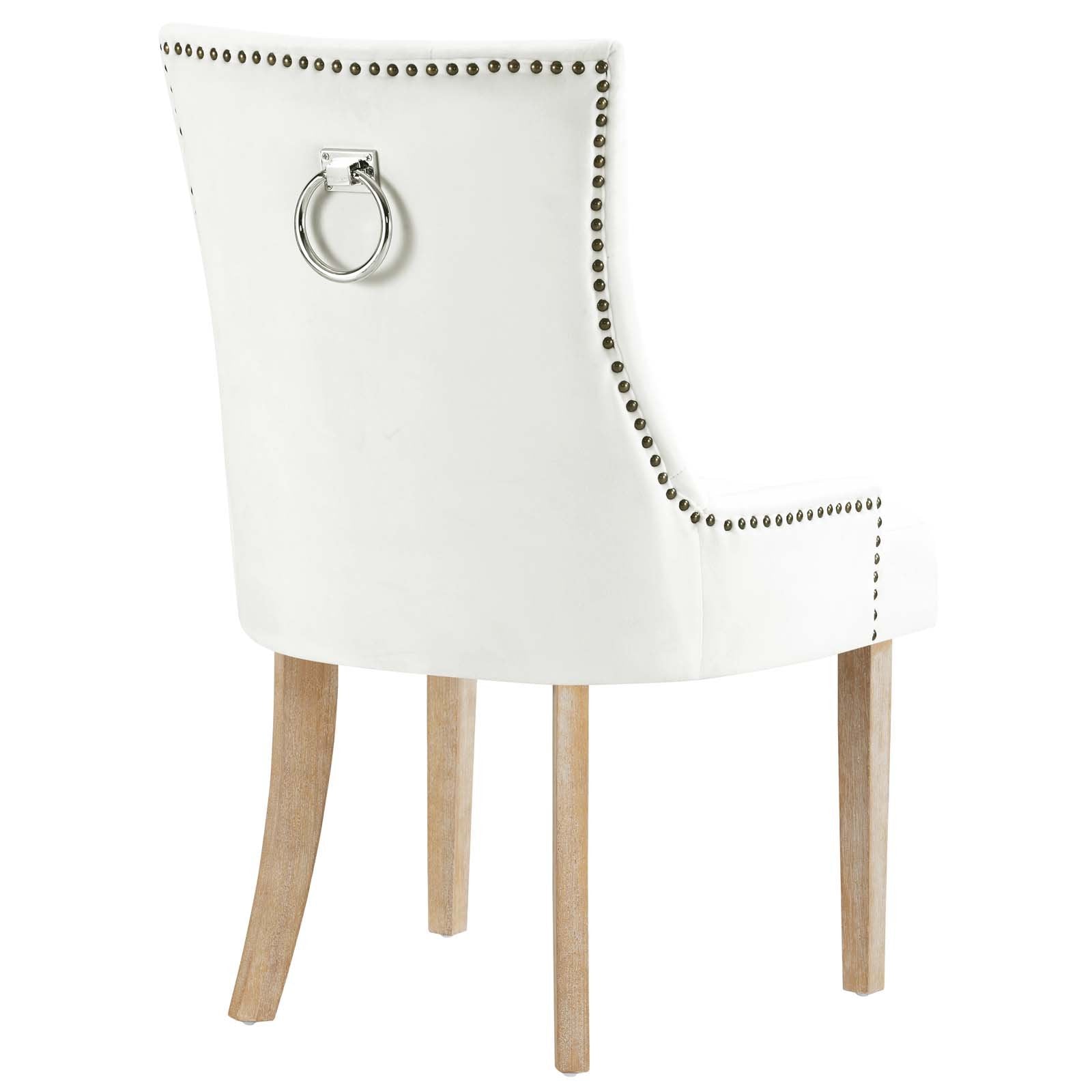home office desk chairs | CasaFoyer Pose Performance Velvet Dining Chair | Modern Farmhouse Style | Tufting, Nailhead Trim, Metal Ring Back | Stain-Resistant Velvet Upholstery | Solid Wood Legs | Perfect for Dining Space | casafoyer.myshopify.com