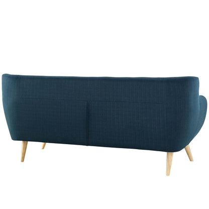Sofa & chair Sets | Remark Mid-Century Modern Loveseat | Elegant & Comfortable Sofa | Organic Design | Natural Wood Legs | Polyester Upholstery | Finely Stitched Buttons | casafoyer.myshopify.com