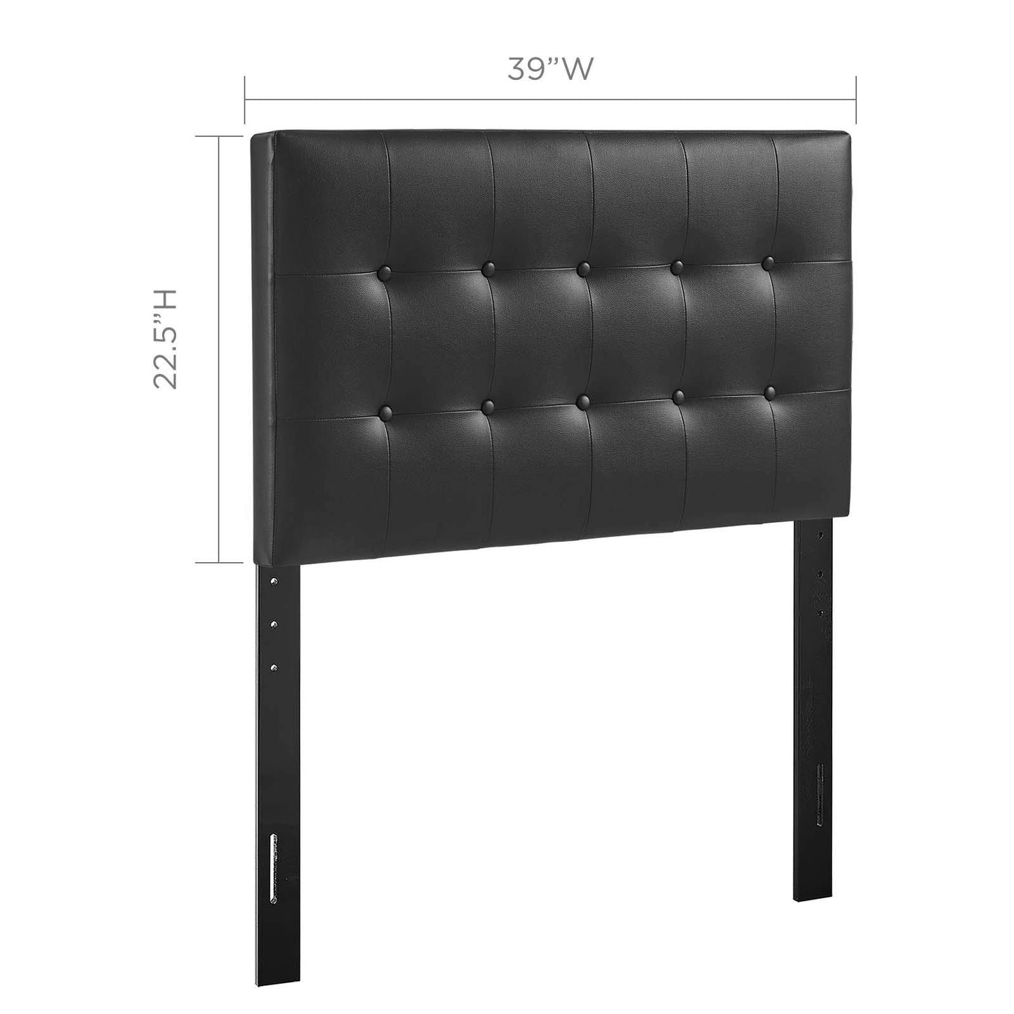 headboards | CasaFoyer  Emily Button Tufted Faux Leather Upholstered Twin Headboard | Sophisticated & Elegant Bedroom Decor | Durable Construction | Lightweight & Long-lasting | Set includes 1 Emily Twin Headboard | casafoyer.myshopify.com