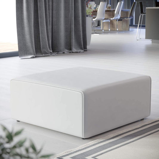 ottomans | CasaFoyer Mingle Vegan Leather Ottoman | Comfort & Style | Spacious & Visually Appealing | Dense Foam Padding | Adjustable & Versatile | Luxurious Vegan Leather Upholstery | Sturdy Legs | Modular Sectional Collection | casafoyer.myshopify.com