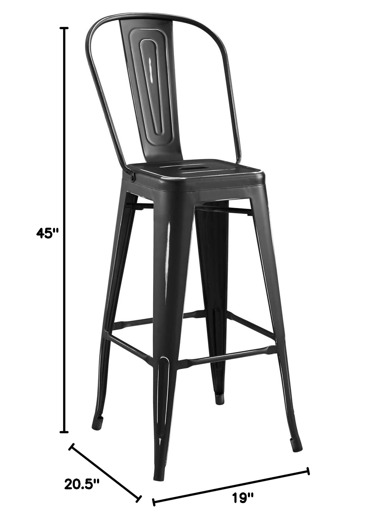 home office desk chairs | CasaFoyer Promenade Bar Stool | Vintage Powder Coated Steel | Classic Bistro Charm | Industrial Modern Design | Mix & Match for Dynamic Eating Space | casafoyer.myshopify.com