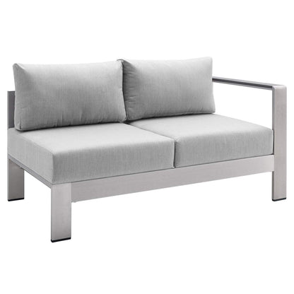 executive chairs | CasaFoyer Shore Outdoor Patio Aluminum 8 Piece Sectional Sofa Set | Weatherproof | Sunbrella Fabric | Silver Gray | casafoyer.myshopify.com