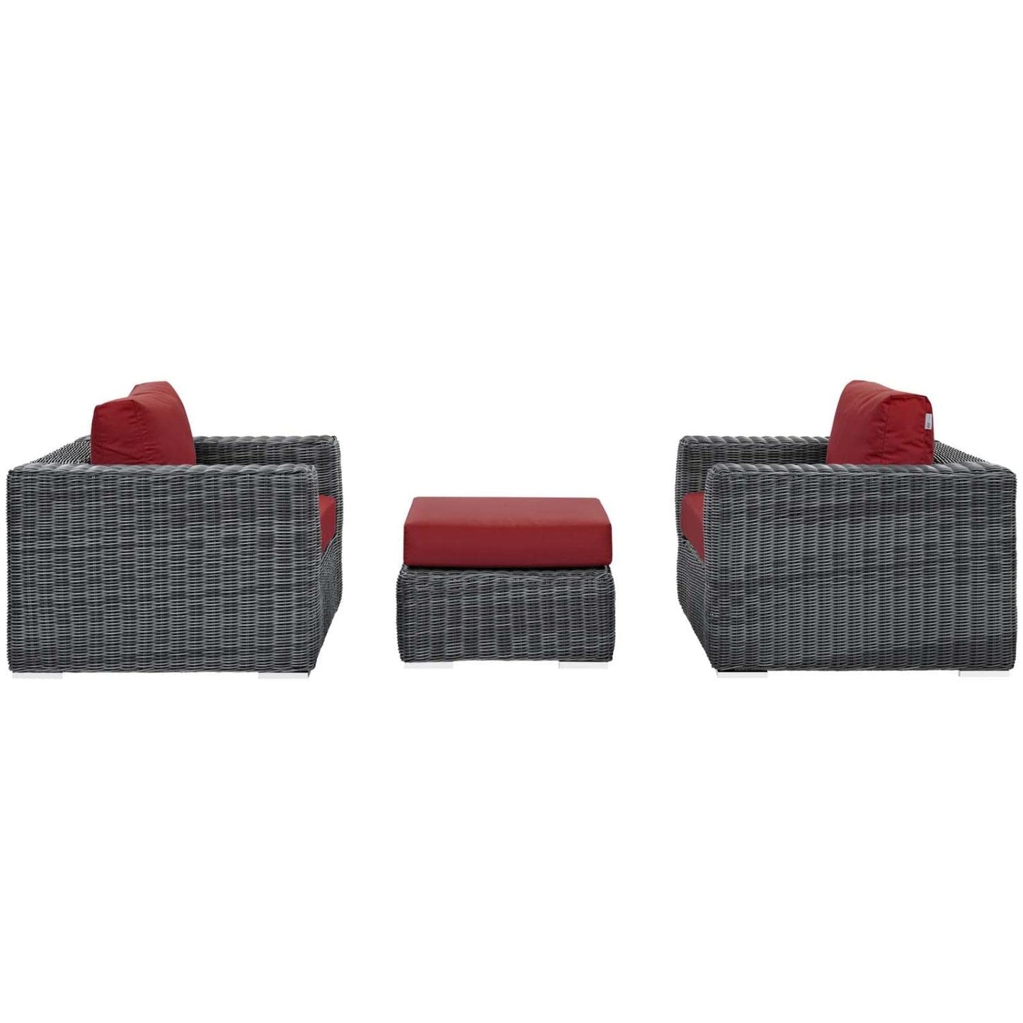 kitchen and dining room sets | CasaFoyer Ultimate Outdoor Relaxation | Summon Patio Sectional Sofa Set - Two-Tone Rattan | Sunbrella Cushions | UV Protection | Aluminum Frame | Includes Ottoman & Armchairs | casafoyer.myshopify.com