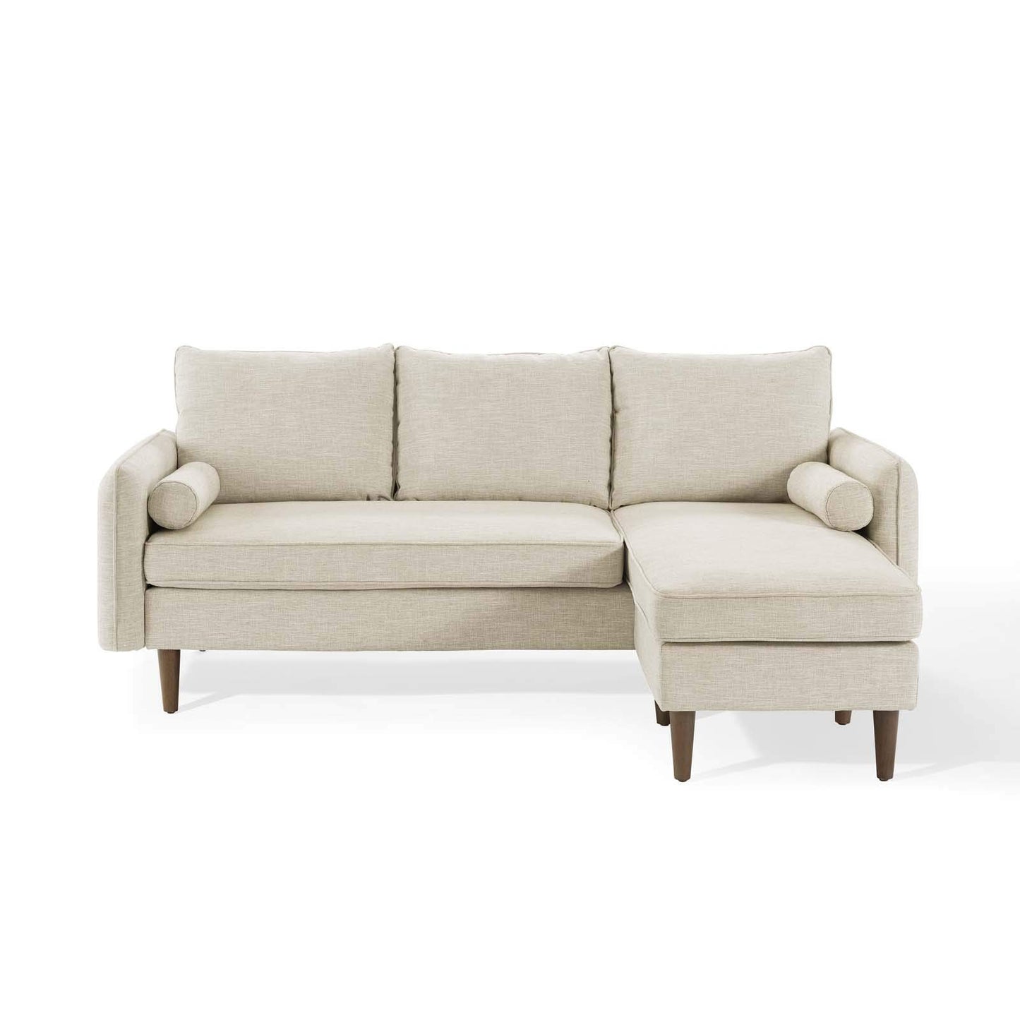 sofas | CasaFoyer Revive Upholstered Fabric Sectional Sofa | Beige | Right or Left Facing | Comfortable Profile | Bolster Pillows | Luxurious Seating | Dense Foam Padding | Pocket Coil Spring System | Built-in Ottoman | 900 lbs Weight Capacity | casafoyer.myshopify.com