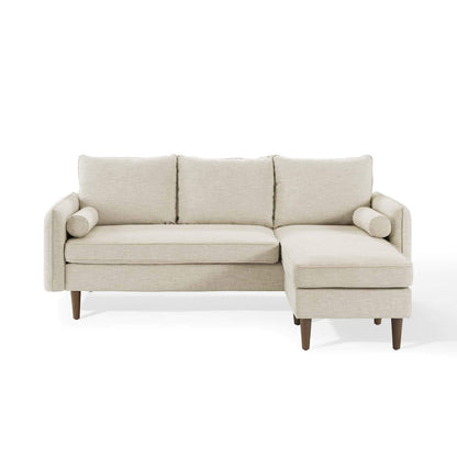 sofas | CasaFoyer Revive Upholstered Fabric Sectional Sofa | Beige | Right or Left Facing | Comfortable Profile | Bolster Pillows | Luxurious Seating | Dense Foam Padding | Pocket Coil Spring System | Built-in Ottoman | 900 lbs Weight Capacity | casafoyer.myshopify.com