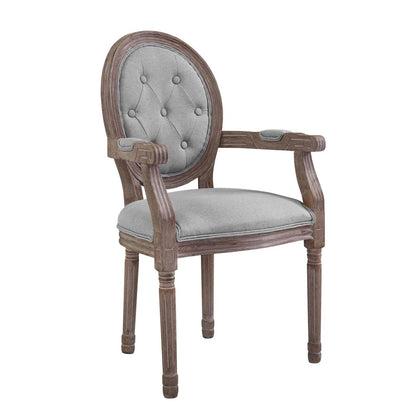 home office desk chairs | CasaFoyer Arise Dining Armchair Set of 4 | Luxurious Elegance | Fluted Wood Frame | Button Tufted Diamond Trim | Light Gray | casafoyer.myshopify.com