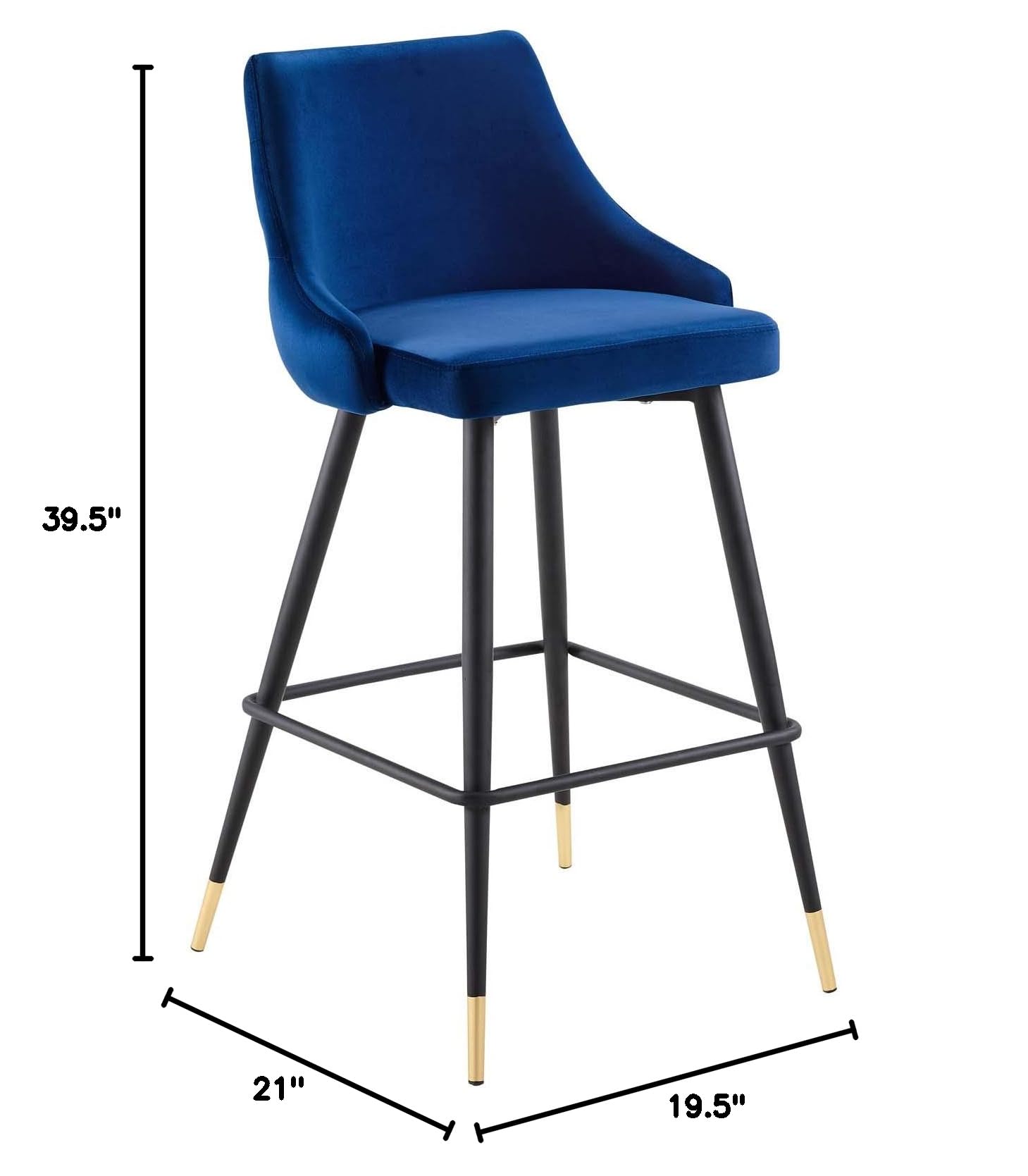 barstools | CasaFoyer Adorn Performance Velvet Bar Stool | Timeless Design | Stain-Resistant | Cozy Seating | Vintage Modern Style | Navy | casafoyer.myshopify.com