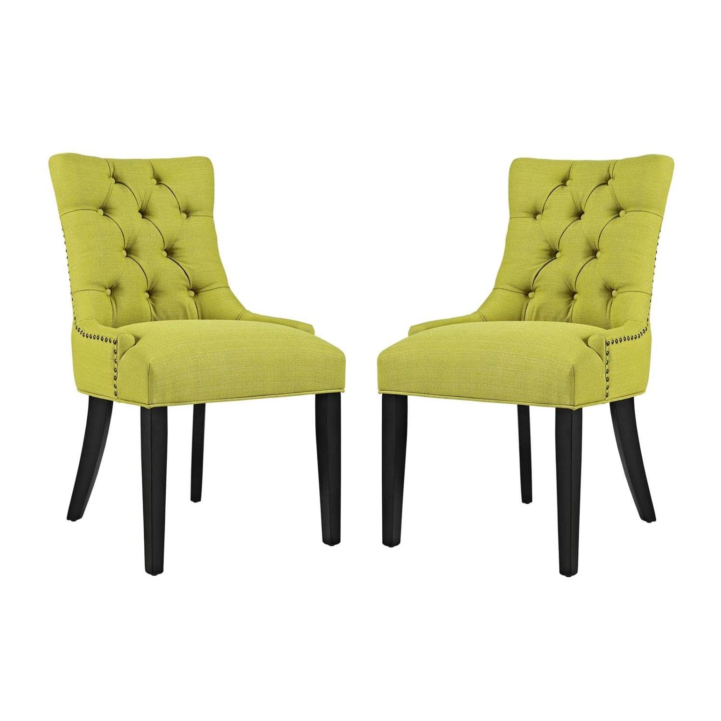 home office desk chairs | CasaFoyer Regent Dining Side Chair Set of 2 | Nostalgic Era Design | Tufted Buttons | Nailhead Trim | Plush Seat | Polyester Fabric | Tapered Wood Legs | casafoyer.myshopify.com