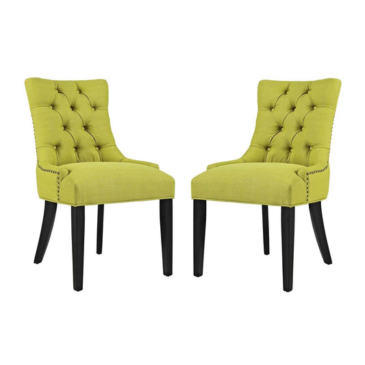 home office desk chairs | CasaFoyer Regent Dining Side Chair Set of 2 | Nostalgic Era Design | Tufted Buttons | Nailhead Trim | Plush Seat | Polyester Fabric | Tapered Wood Legs | casafoyer.myshopify.com