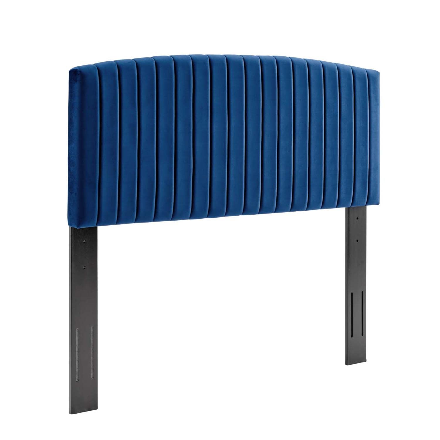Bed | CasaFoyer Rebecca Twin Channel Tufted Performance Velvet Upholstered Headboard | Elegant, Durable, Customizable | Perfect for Guest, Teen, Kid Bedrooms | Navy | casafoyer.myshopify.com