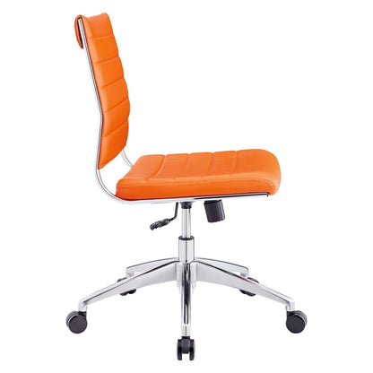 home office desk chairs | CasaFoyer Jive Mid Back Office Chair | Stylish & Functional | Armless Design | Orange | casafoyer.myshopify.com