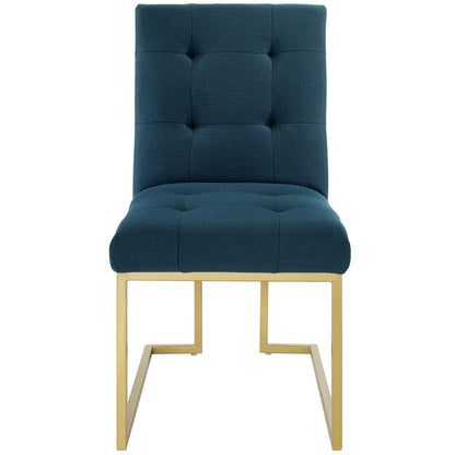 home office desk chairs | CasaFoyer Privy | Gold Stainless Steel Dining Chair | Art Deco Design | Polyester Upholstery | Gold Base | No Assembly | 331 lbs Weight Capacity | casafoyer.myshopify.com