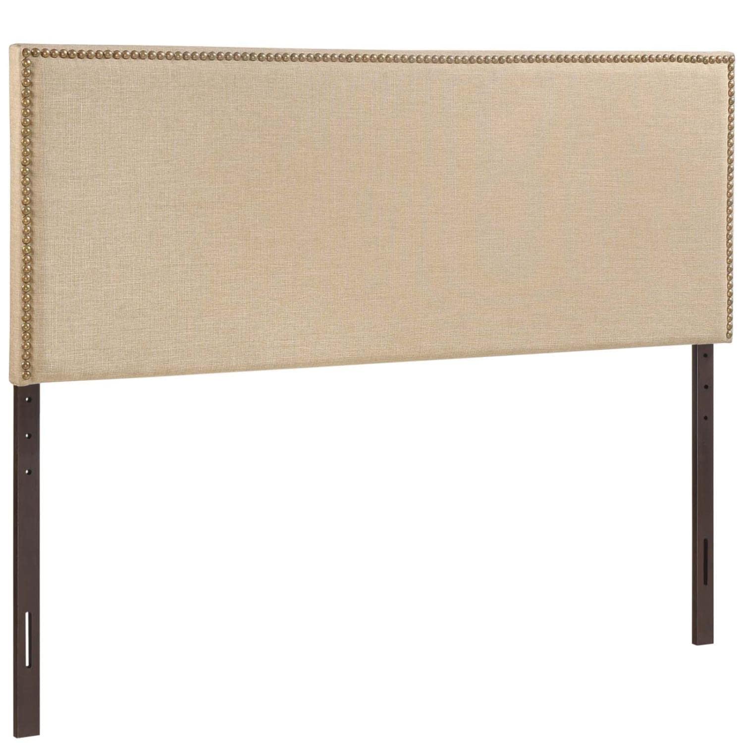 Bed | CasaFoyer  Region Linen Fabric Upholstered Queen Headboard | Serene & Elegant Design | Nailhead Trim | Contemporary Style | Upgrade Your Bed | casafoyer.myshopify.com