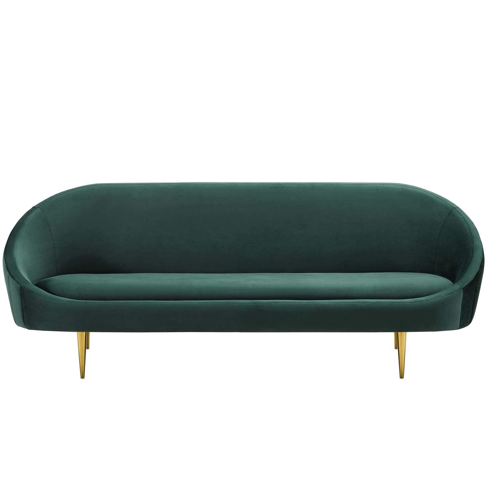 sofas | CasaFoyer Sublime Curve Back Sofa | Luxurious Performance Velvet Upholstery | Elegant Curved Design | Versatile Accent Couch | 900 lbs Weight Capacity | casafoyer.myshopify.com