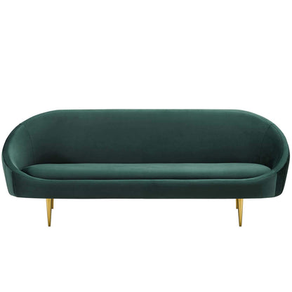 sofas | CasaFoyer Sublime Curve Back Sofa | Luxurious Performance Velvet Upholstery | Elegant Curved Design | Versatile Accent Couch | 900 lbs Weight Capacity | casafoyer.myshopify.com
