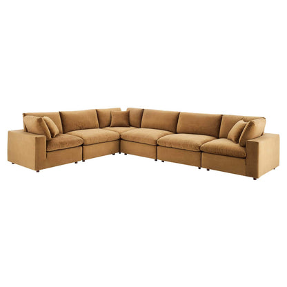 sofas | CasaFoyer Commix | Luxurious Sectional Sofa | Stain-Resistant Velvet | Solid Wood Construction | Overstuffed Feather Cushions | 6-Piece Set | casafoyer.myshopify.com