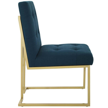 home office desk chairs | CasaFoyer Privy | Gold Stainless Steel Dining Chair | Art Deco Design | Polyester Upholstery | Gold Base | No Assembly | 331 lbs Weight Capacity | casafoyer.myshopify.com