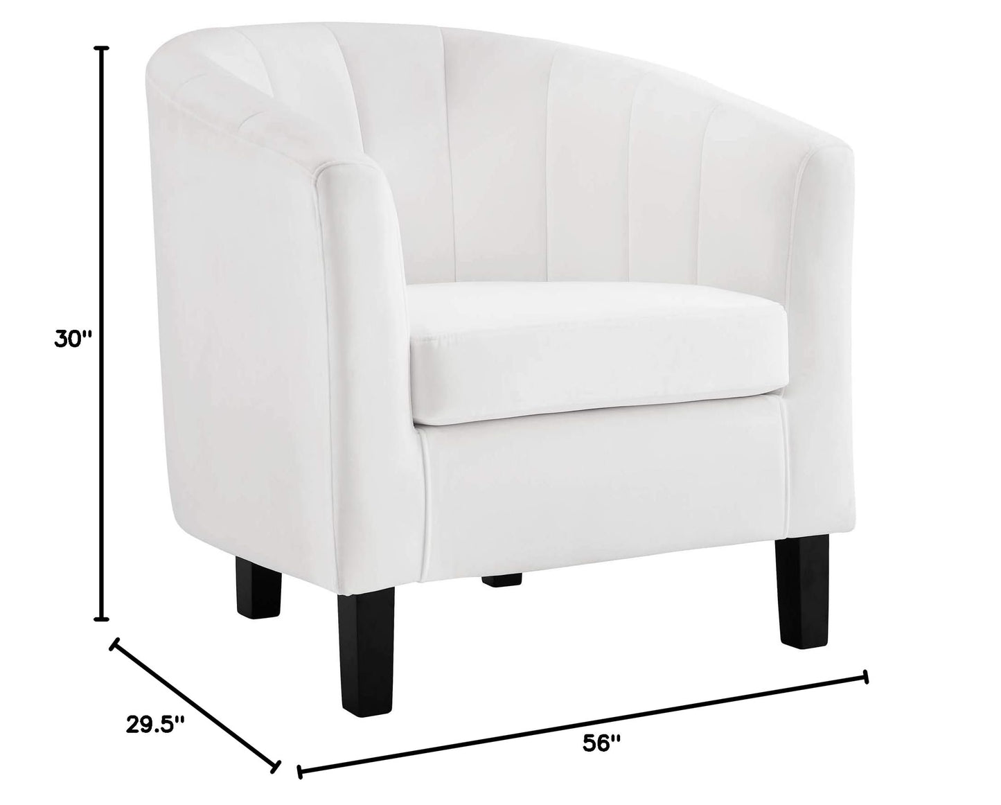 home office desk chairs | CasaFoyer Prospect Performance Velvet Armchair Set of 2 | Stain-Resistant | Channel Tufted | Retro Modern Design | Comfortable & Stylish | White | casafoyer.myshopify.com