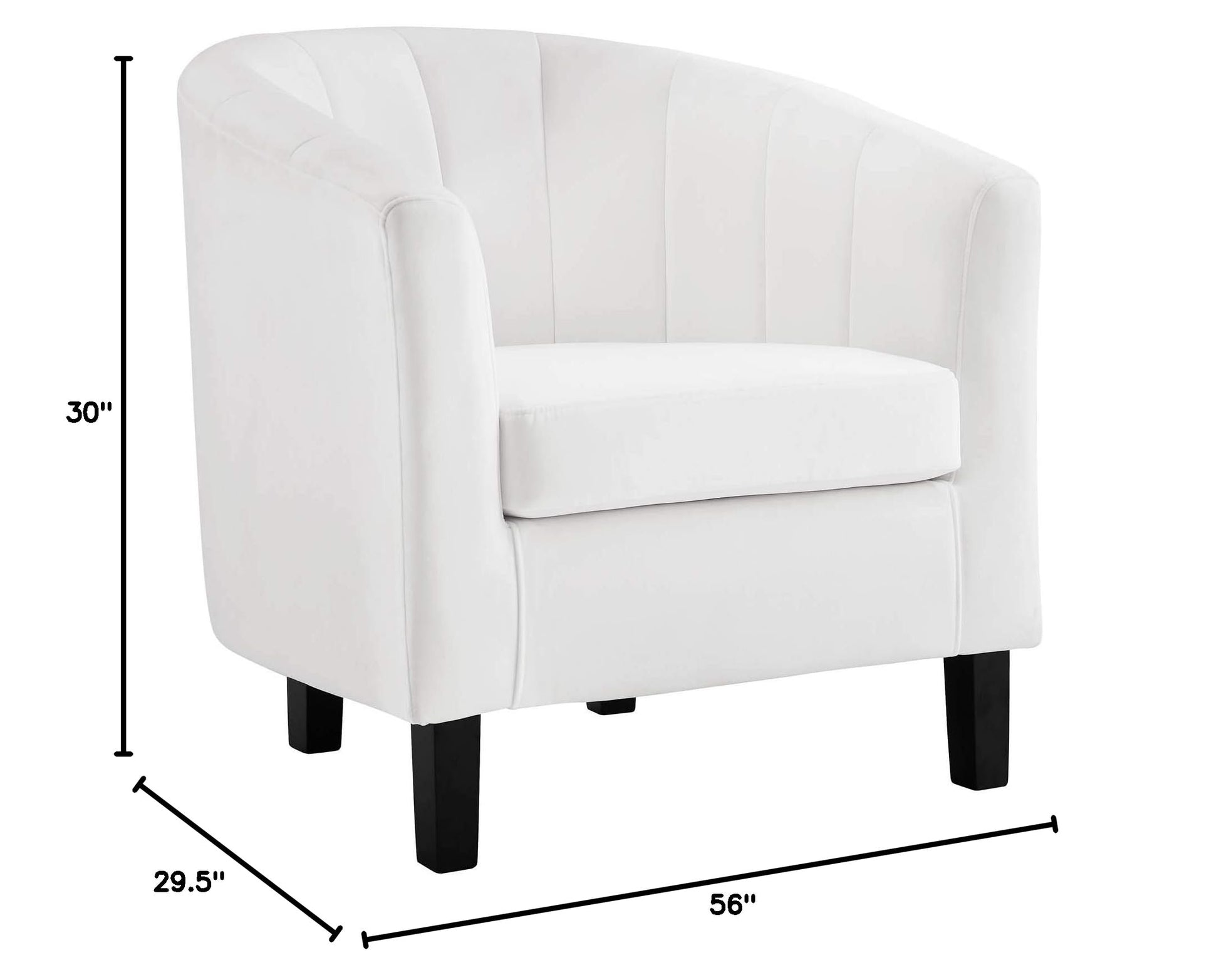 home office desk chairs | CasaFoyer Prospect Performance Velvet Armchair Set of 2 | Stain-Resistant | Channel Tufted | Retro Modern Design | Comfortable & Stylish | White | casafoyer.myshopify.com
