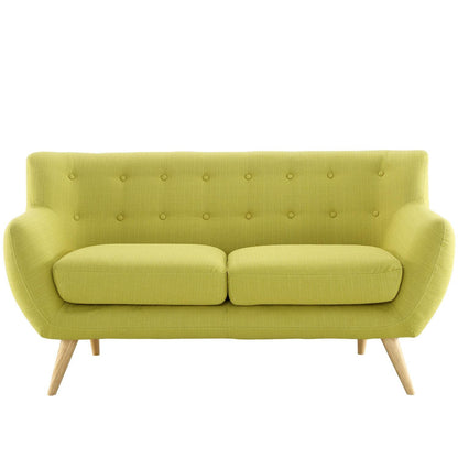 home office desk chairs | Remark Loveseat: Exquisite Comfort & Style | Mid-Century Inspired Legs | Polyester Upholstery with Fine Stitched Buttons | Elevate Your Living Room Décor | casafoyer.myshopify.com
