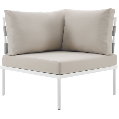 sofas | CasaFoyer Harmony Outdoor Patio Corner Sofa | All-Weather Waterproof | Modern Design | Flexible Arrangement | Durable & Comfortable | White Beige | casafoyer.myshopify.com