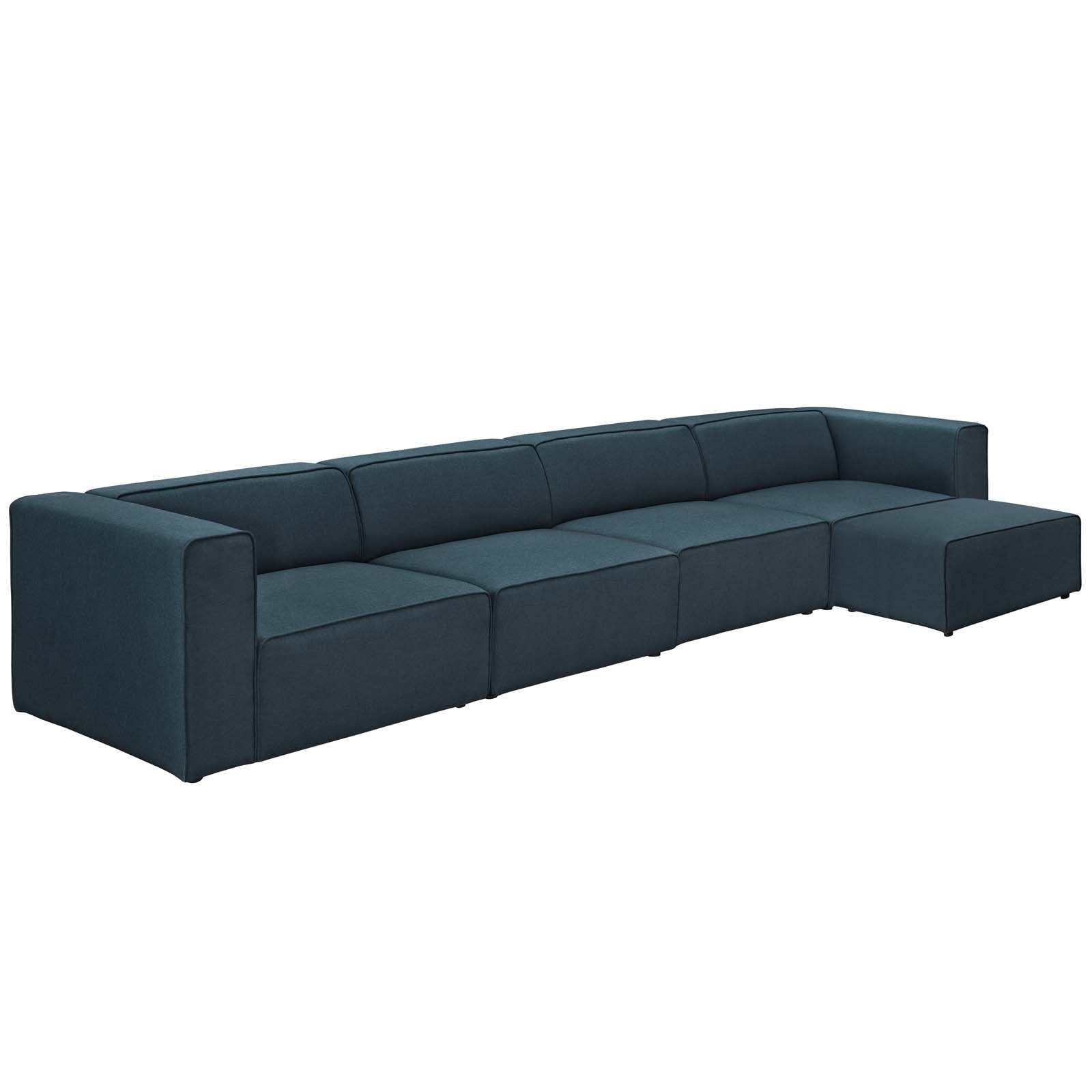 kitchen and dining room sets | CasaFoyer Mingle | 5-Piece Modular Sectional Sofa Set | Luxurious Comfort | Open and Captivating Space | Plush Foam Cushioning | Textured Polyester Upholstery | Contemporary Design | Blue | casafoyer.myshopify.com
