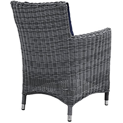 kitchen and dining room sets | CasaFoyer Summon Outdoor Patio Dining Table Set | 7 Piece | Two-Tone Rattan | Sunbrella Cushions | UV Protection | casafoyer.myshopify.com