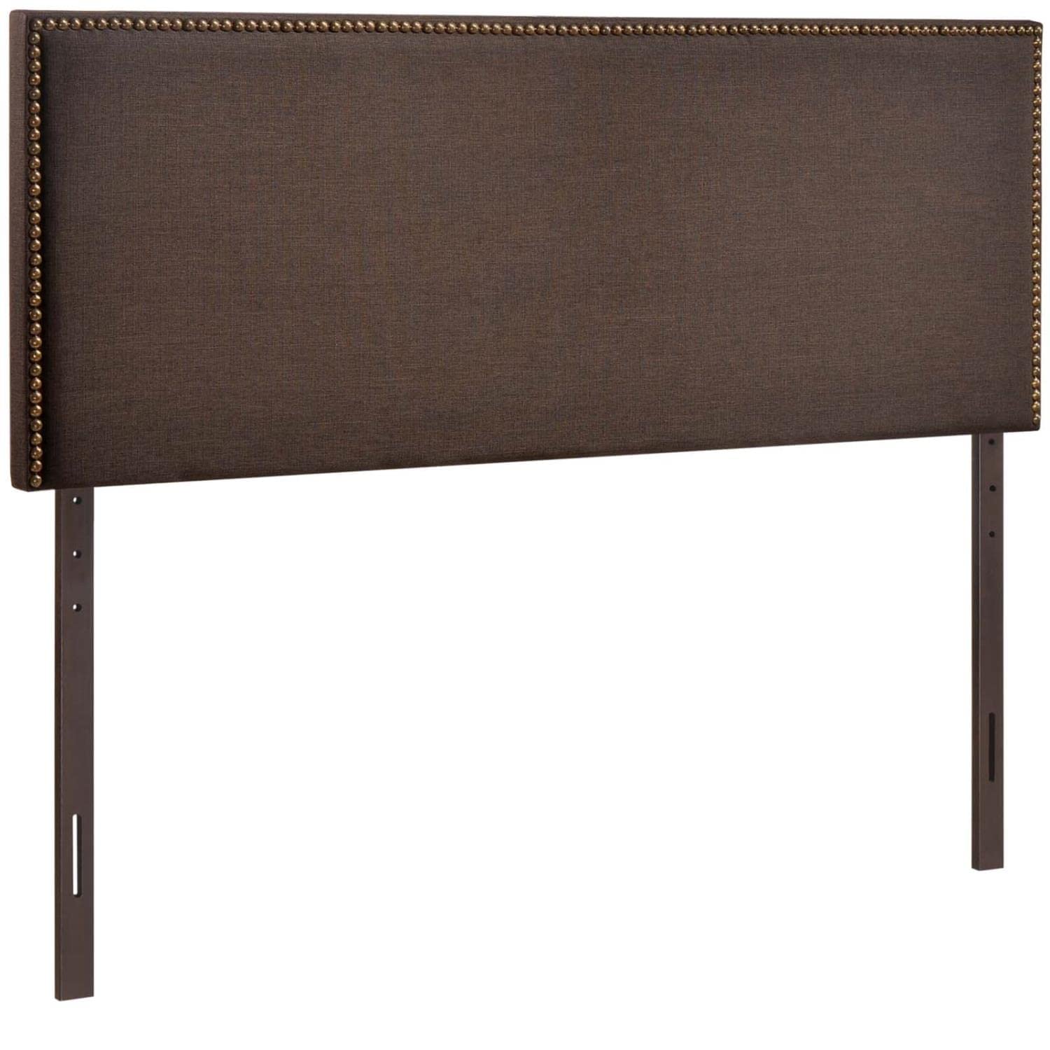 headboards | CasaFoyer  Region Linen Fabric Upholstered Queen Headboard | Spacious & Stylish | High-Quality Particleboard | Solid Wood Poles | Fine Linen Fabric Upholstery | Chic Nailhead Trim | Contemporary Design | Fits Most Queen Beds | casafoyer.myshopify.com