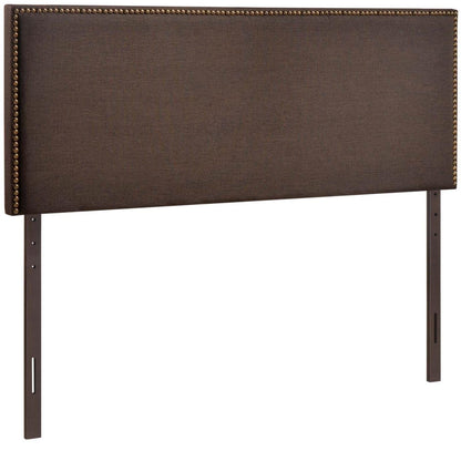headboards | CasaFoyer  Region Linen Fabric Upholstered Queen Headboard | Spacious & Stylish | High-Quality Particleboard | Solid Wood Poles | Fine Linen Fabric Upholstery | Chic Nailhead Trim | Contemporary Design | Fits Most Queen Beds | casafoyer.myshopify.com