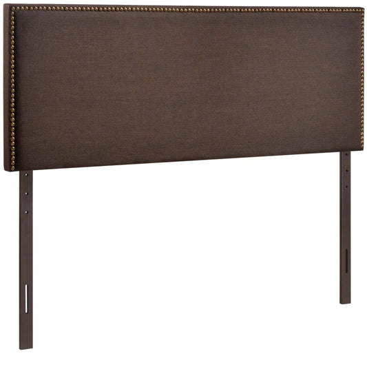 headboards | CasaFoyer  Region Linen Fabric Upholstered Queen Headboard | Spacious & Stylish | High-Quality Particleboard | Solid Wood Poles | Fine Linen Fabric Upholstery | Chic Nailhead Trim | Contemporary Design | Fits Most Queen Beds | casafoyer.myshopify.com