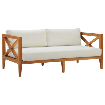 sofas | CasaFoyer Northlake Premium Grade A Teak Outdoor Collection | Customizable Configurations | Balcony, Backyard, Patio, Gazebo, Poolside, Garden | Sofa & All-Weather UV Resistant Cushions | casafoyer.myshopify.com