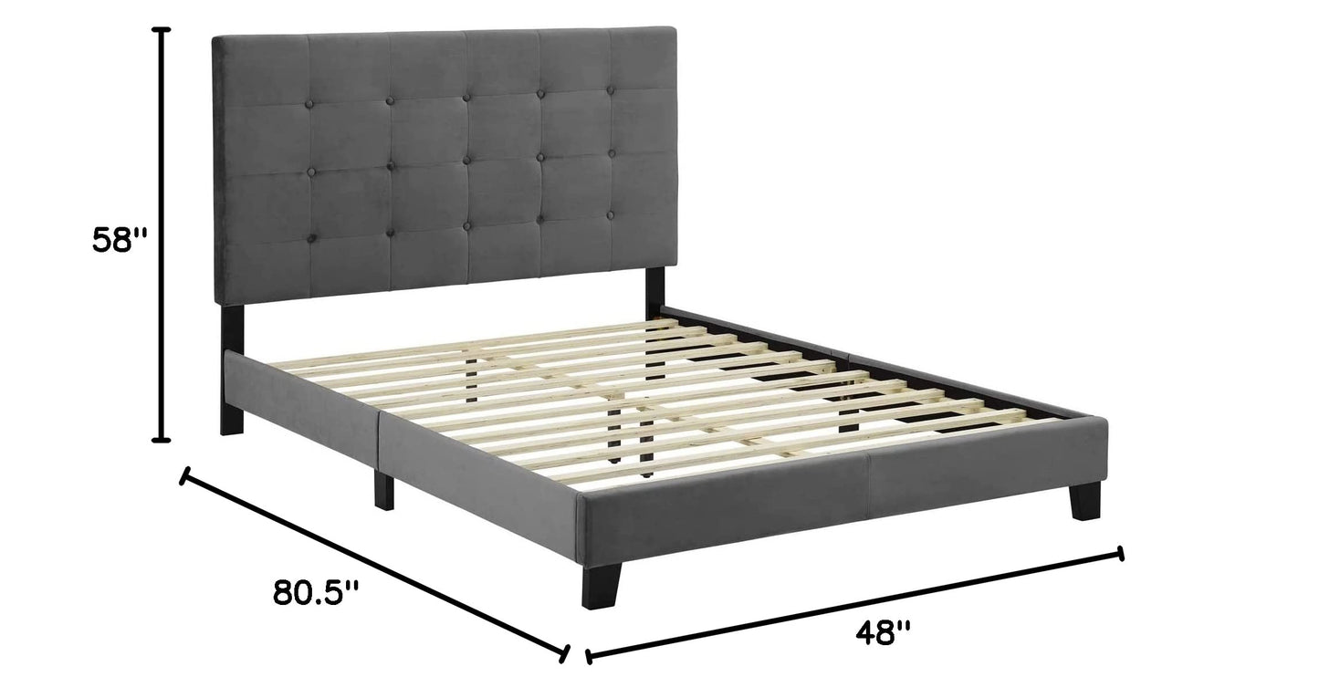 adjustable bed bases | CasaFoyer Melanie Full Platform Bed | Chic Elegance | Stain-Resistant Velvet | Wood Frame | No Box Spring | Teen/Guest/Dorm Bedroom | 800 lbs Capacity | casafoyer.myshopify.com