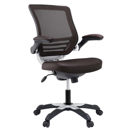 home office desk chairs | CasaFoyer Edge Office Chair | Revolutionary Comfort & Ergonomics | Luxurious Leatherette Seat | Brown | casafoyer.myshopify.com