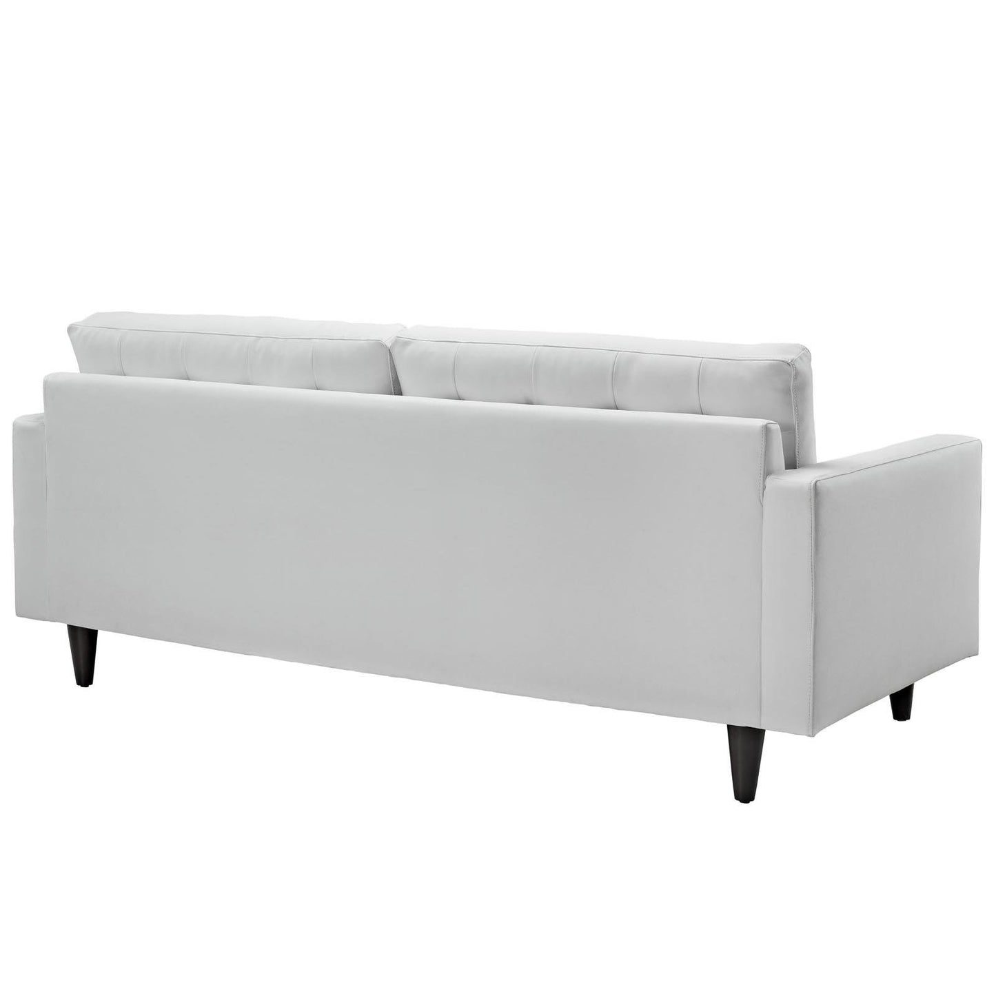 home office desk chairs | CasaFoyer Empress Tufted Button Sofa | Complete & Harmonious Furnishing | Luxurious Cushions | Regal Armrests | Solid Wood Legs | Bonded Leather Upholstery | White | casafoyer.myshopify.com