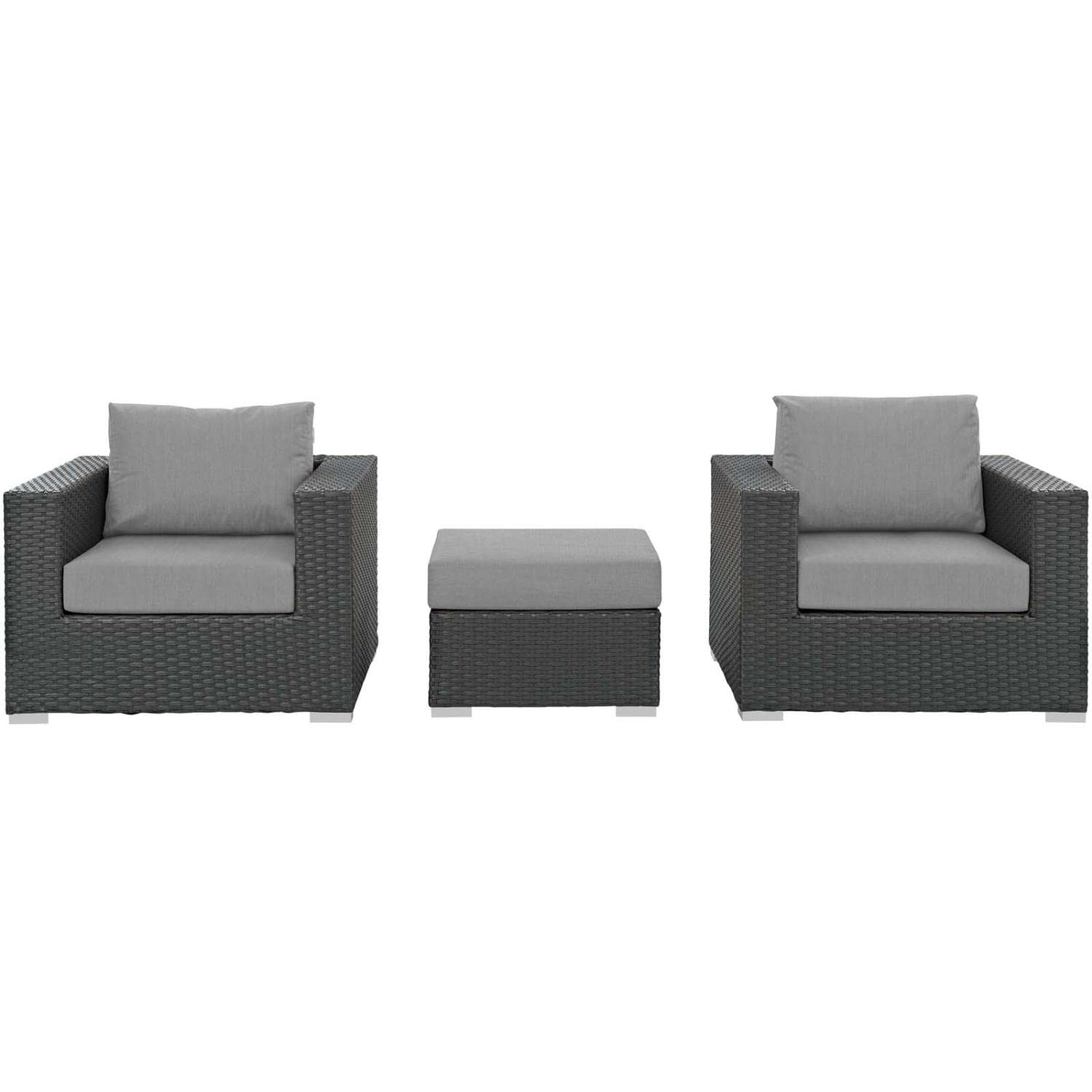 kitchen and dining room sets | CasaFoyer Sojourn Outdoor Patio Furniture Set | Ottoman & Armchairs | Sunbrella Cushions | UV Protection | Powder-Coated Aluminum Frame | casafoyer.myshopify.com