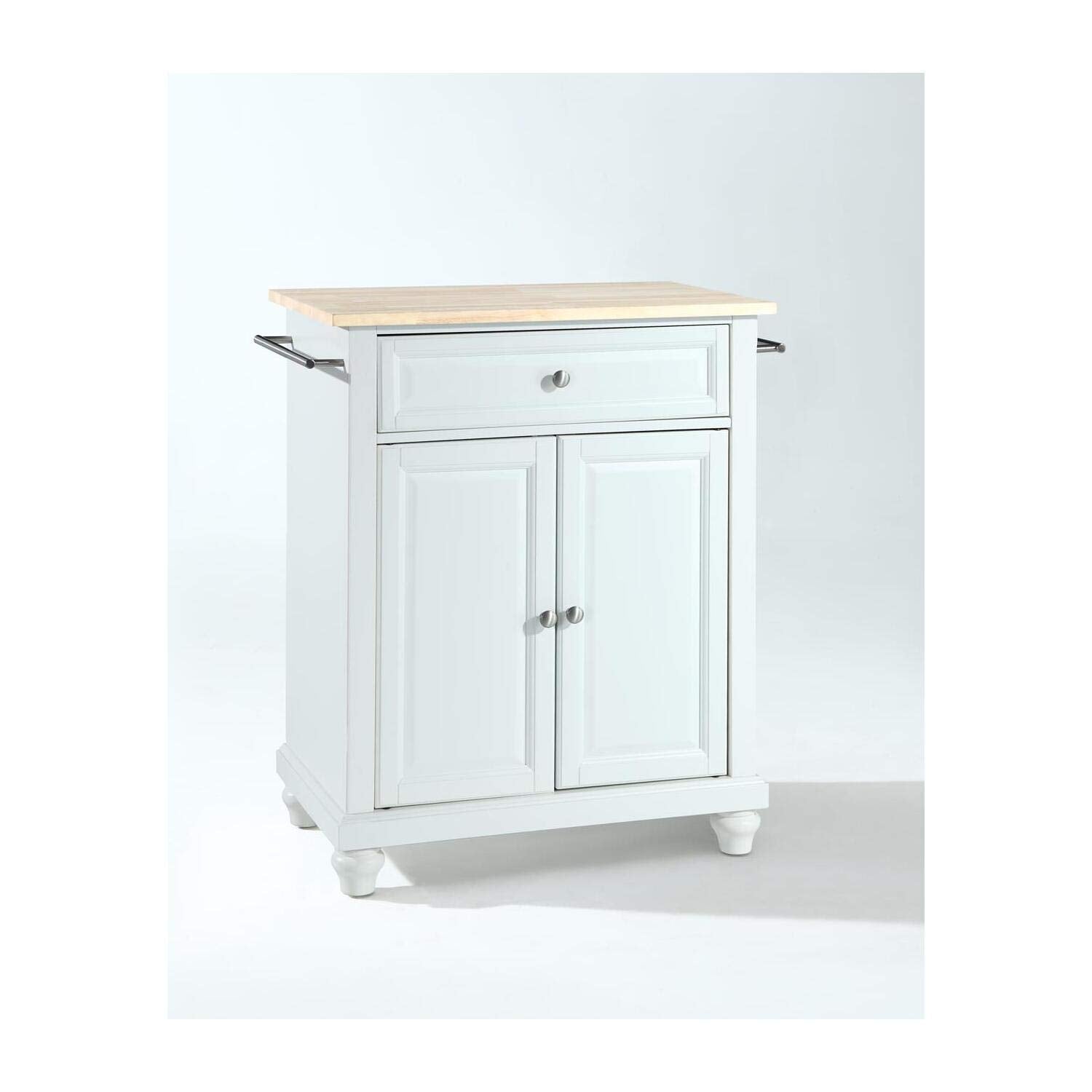 Kitchen Storage | Solid Hardwood Kitchen Island | Elegant Raised Panel Doors | Deep Drawer | Ample Storage | White Finish | casafoyer.myshopify.com