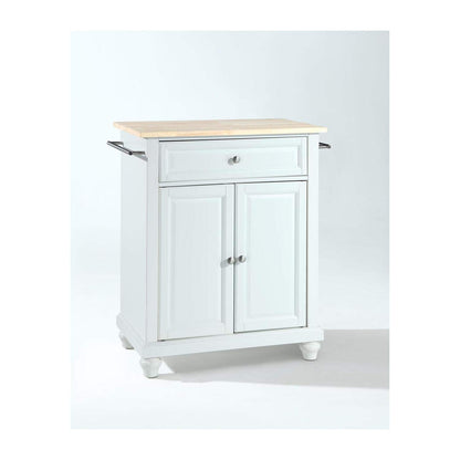 Kitchen Storage | Solid Hardwood Kitchen Island | Elegant Raised Panel Doors | Deep Drawer | Ample Storage | White Finish | casafoyer.myshopify.com
