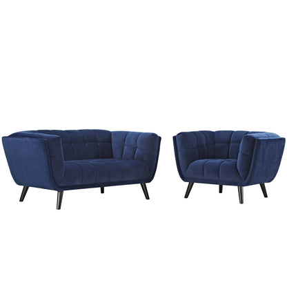 kitchen and dining room sets | CasaFoyer Bestow Performance Velvet Living Room Set | Luxurious | Stain-Resistant | Button Tufted | Comfortable | Black Wood Legs | Non-Marking Foot Caps | Generous Seating Space | Mid-Century Modern Farmhouse | 2 Piece Set | casafoyer.myshopify.com