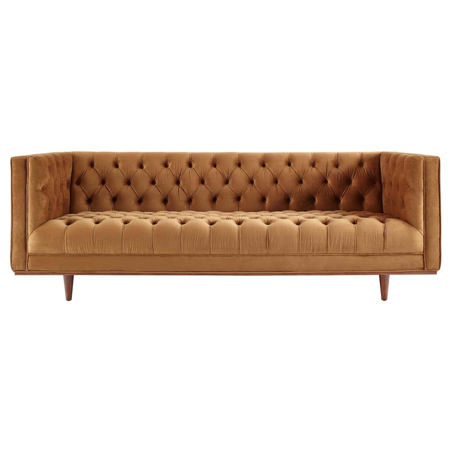 sofas | CasaFoyer Elation Tufted Performance Velvet Sofa | Vintage Modern Glam Deco Style | Stain-Resistant | Dense Foam Padding | Wood Frame | Rubberwood Legs | 881 lbs Weight Capacity | casafoyer.myshopify.com